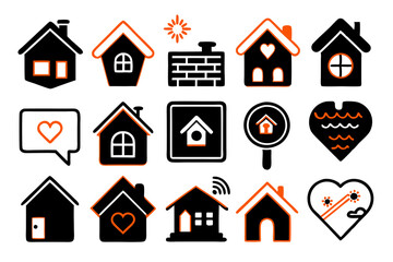 house icons set
