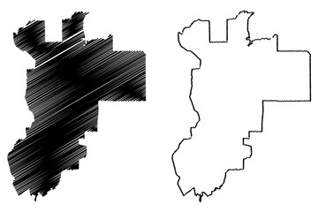 Putrajaya (States and federal territories of Malaysia, Federation of Malaysia) map vector illustration, scribble sketch Federal Territory of Putrajaya map