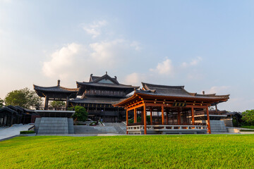 chinese pavilion in the park of china