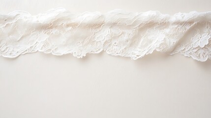 Obraz premium Delicate White Lace Border on Soft Background