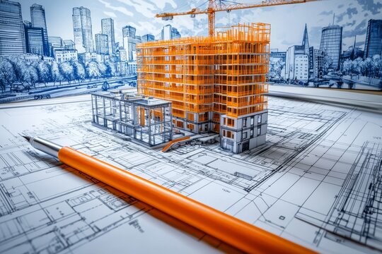 Eye-catching architectural model integrated with urban scenery.