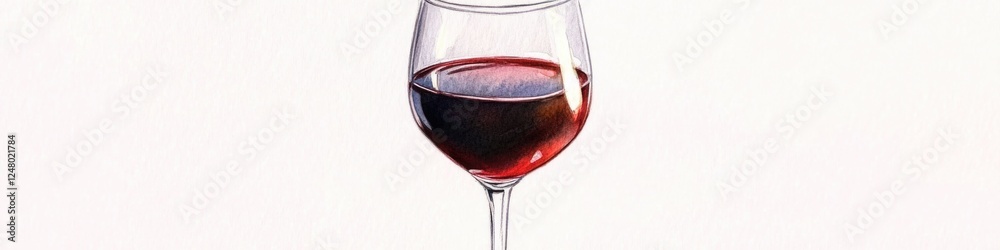 Poster a glass filled with deep red wine on a rustic wooden table