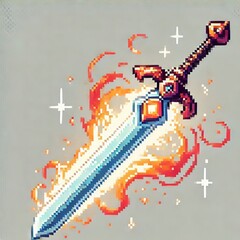 Fire Blade Pixel Weapon