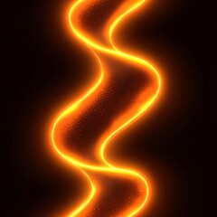 Abstract glowing orange spiral on dark background