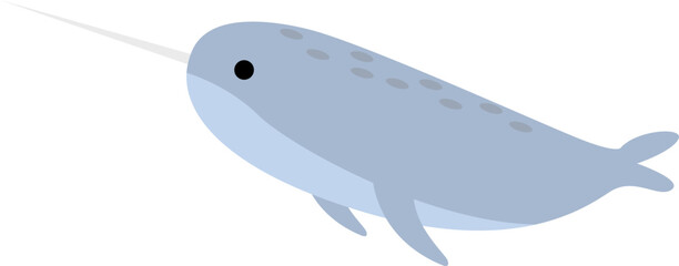 Cute Whale Illustration Element Set