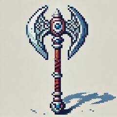 Pixelated Warrior's Axe