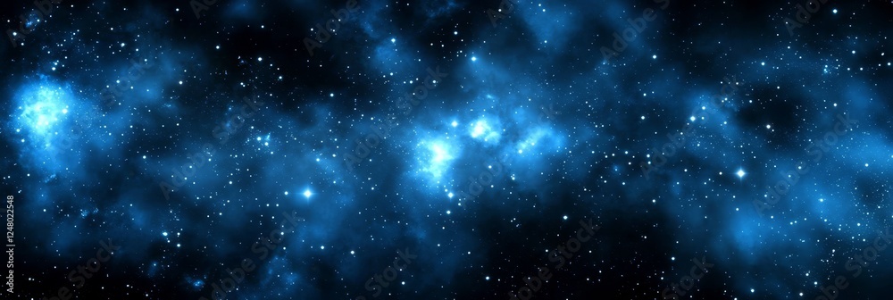 Wall mural atmospheric depiction of a nebula with countless stars.