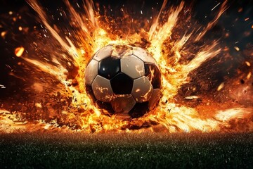 Fototapeta premium Soccer games are known for their dynamic energy and excitement.