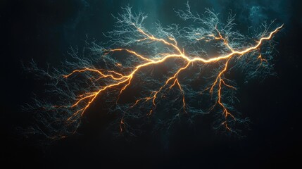 Luminous Lightning: A Dramatic Display of Nature's Raw Power.  Striking visual of electric energy, perfect for science, nature, and energy-themed projects.