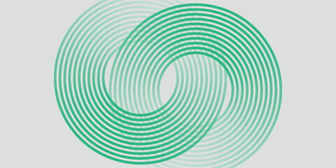Green white abstract background overlap layer on bright space with circles effect decoration. Modern banner with lines style. Graphic design element stripes concept for banner arts