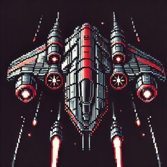 Pixel Art Space Interceptor