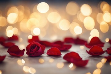 Close-up shot of a single red rose on a table, great for romantic occasions or as a symbol of love and appreciation