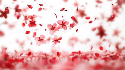 A bouquet of colorful flowers suspended in mid-air, as if defying gravity