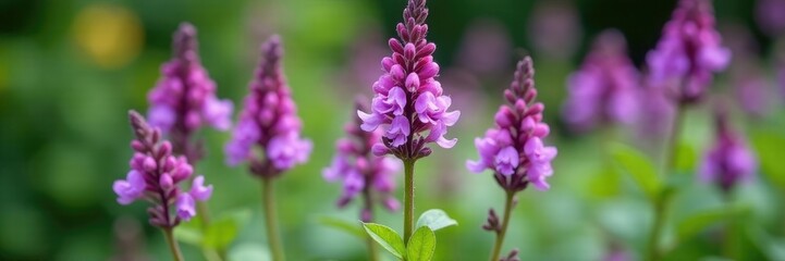 Obraz premium The delicate, small purple flowers of plectranthus mona add a touch to the garden, flowers, delicate