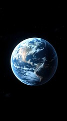 Fototapeta premium Earth seen from the moon, Generative AI