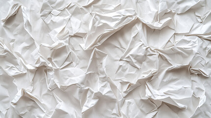 Obraz premium White glued paper texture. Realistic effect of wet paper sheet or crumpled fabric. Vector seamless patterns of blank adhesive page. Empty square stickers with wrinkles isolated on background