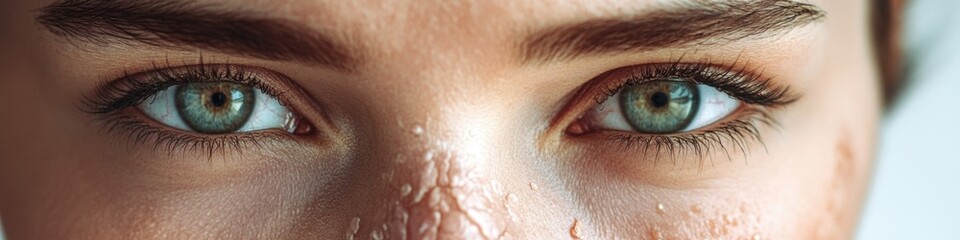 A detailed view of an eye with bold makeup, suitable for use in beauty or fashion contexts