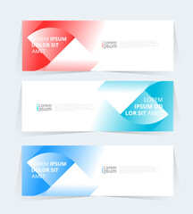 Fototapeta premium Geometric banner design with Vector presentation template.