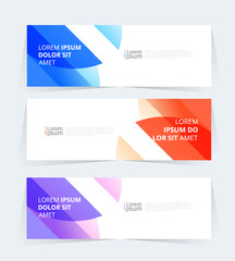 Geometric banner design with Vector presentation template.