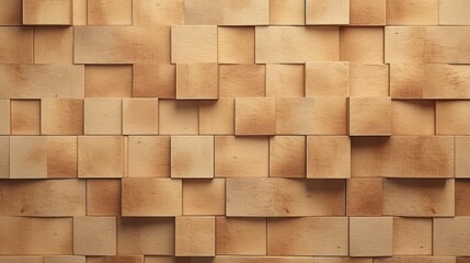 Naklejka premium Beige stones cubes wall texture background