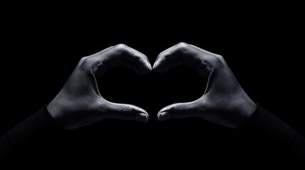 Fototapeta premium Two hands forming a heart shape Over Studio Background.