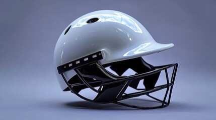 Fototapeta premium A baseball helmet worn with a hat on top, great for sports or casual use