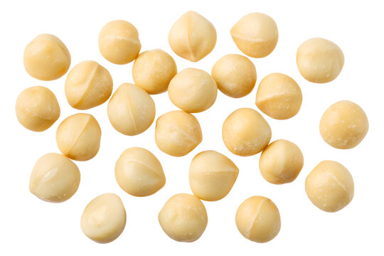 Shelled macadamia nuts. Natural food, healthy snacks and nut textures