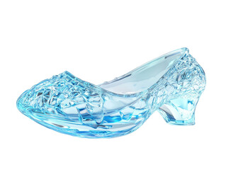 Magical 3D blue Glass  high heel shoes  and Slipper A Fairy Tale Legend