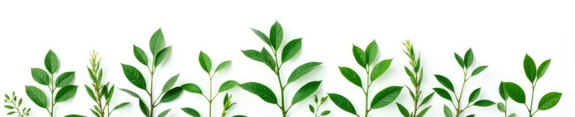 Obraz premium Dark green plant isolated on white background, nature, solitary, verdant