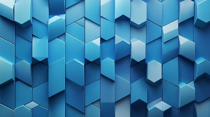 Obraz premium Blue mosaic tile background. Vector realistic illustration of bathroom, toilet, kitchen, shower ceramic wall or floor design, abstract geometric backdrop for presentation template, seamless gradient