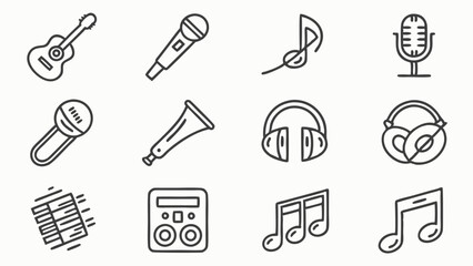 music icons set
