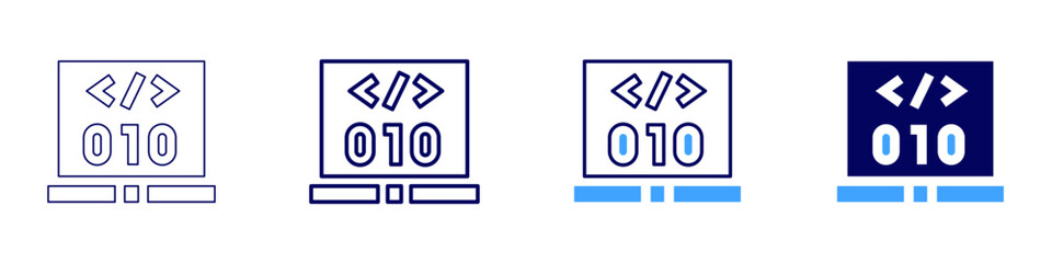 Corporate development icon in 4 different styles. Thin Line, Line, Bold Line, Duotone. Duotone style. Editable stroke