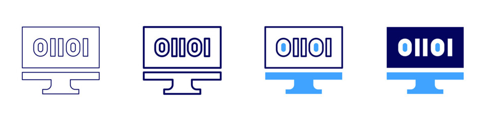 Digital experience design icon in 4 different styles. Thin Line, Line, Bold Line, Duotone. Duotone style. Editable stroke