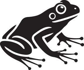 A Frog icon silhouette vector with white background