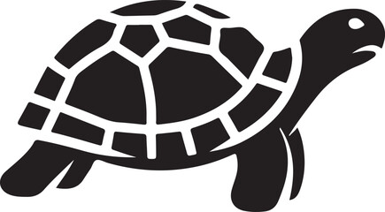 Obraz premium A tortoise icon silhouette vector with white background