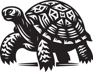 A tortoise icon silhouette vector with white background