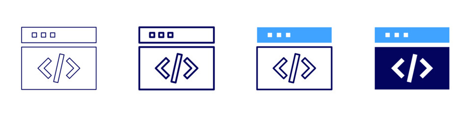 Strategic development icon in 4 different styles. Thin Line, Line, Bold Line, Duotone. Duotone style. Editable stroke