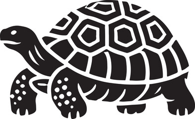A tortoise icon silhouette vector with white background