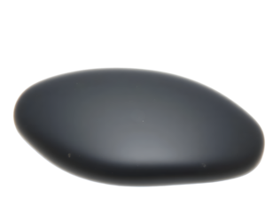 Black oval mirror