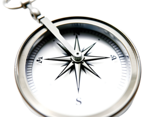 Compass on transparent background