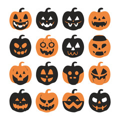 Halloween silhouette set