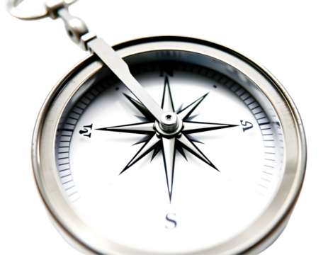 Compass on transparent background