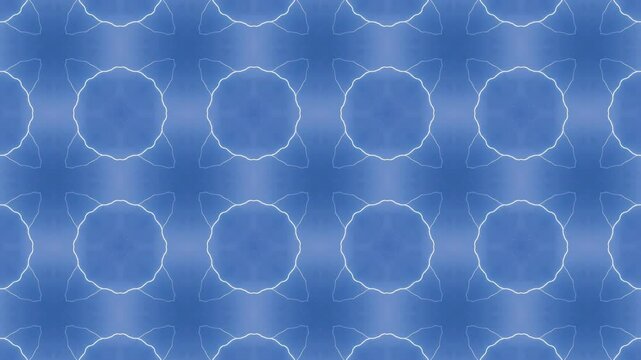 Blue patterned background with white squares. The squares are all different sizes