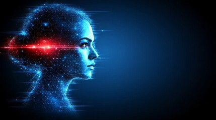 Fototapeta premium Digital Mind Abstract Artificial Intelligence Futuristic Concept Data Network Neural Network Technology Innovation