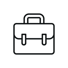 Briefcase clothing icon is a detailed vector depiction of a sleek briefcase with a handle and lock