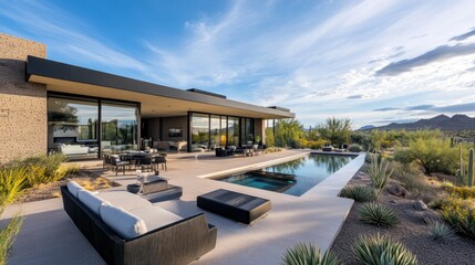 Fototapeta premium Modern Desert Oasis