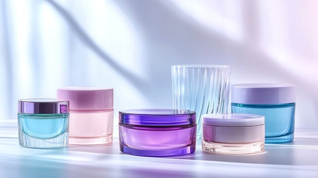 Cosmetic Products on White Surface