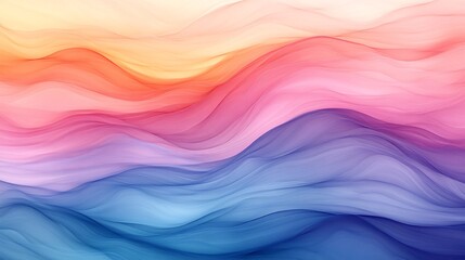 Obraz premium Fluid pastel wave pattern with a dreamy gradient blend; versatile for apps, websites, or sleek product packaging.