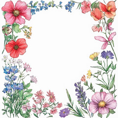 Obraz premium Elegant Floral Frame Clipart | Vector Illustration for Invitations & Design
