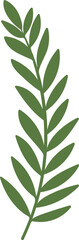 Green Botanical Leaf Branch Vector Illustration

